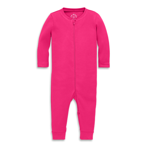 Baby Organic Zip Romper In Solids