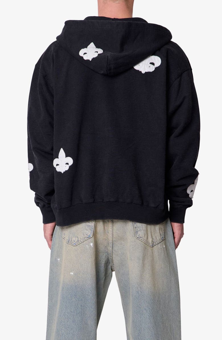 mnml Fleur de Lis Zip Hoodie, Alternate, color, 
