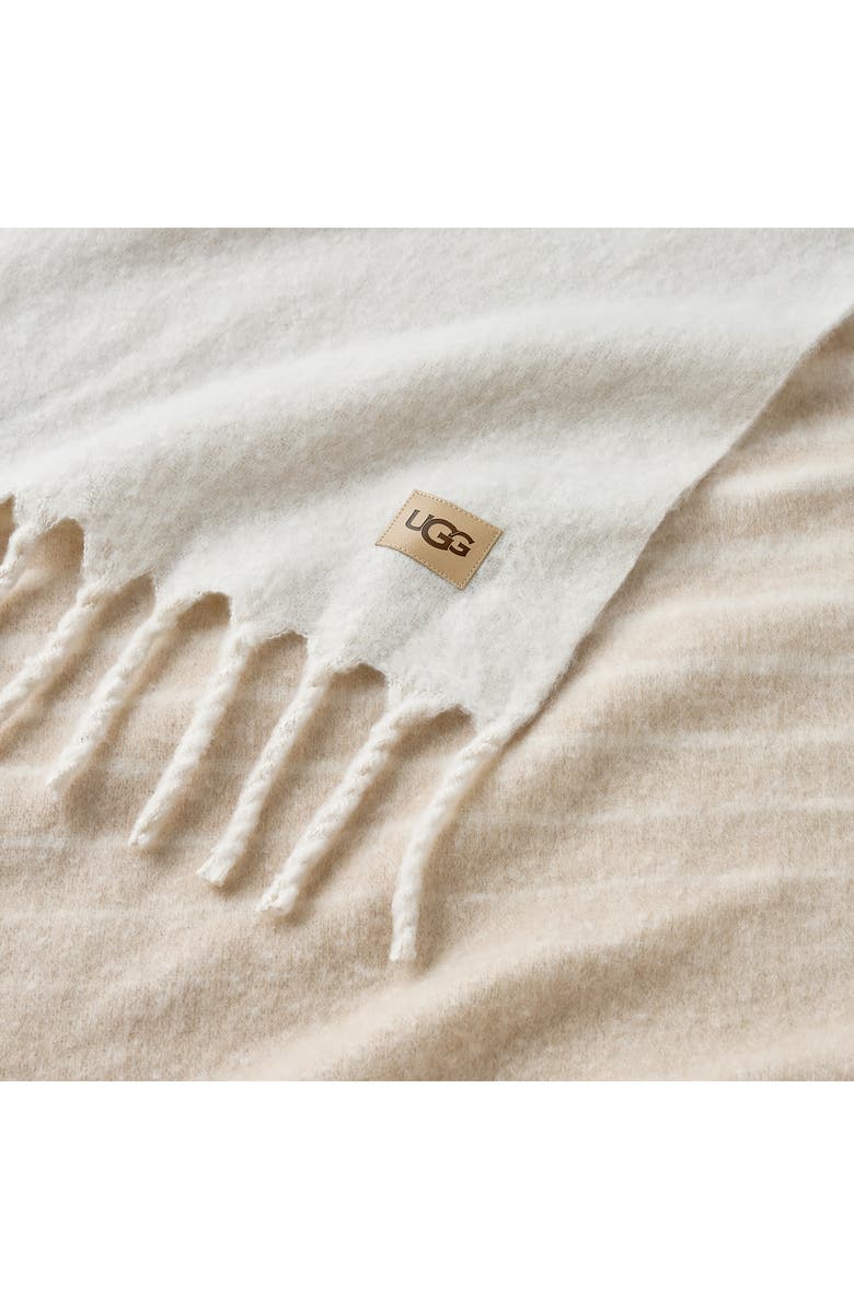 UGG<sup>®</sup> Bayle Throw Blanket, Alternate, color, White Pepper/Snow