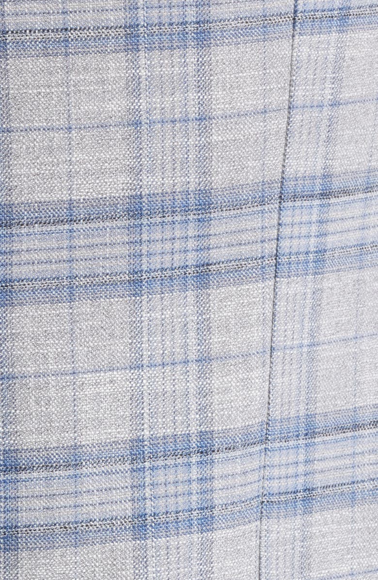 BOSS Hutson Plaid Sport Coat, Alternate, color, Navy/ Grey