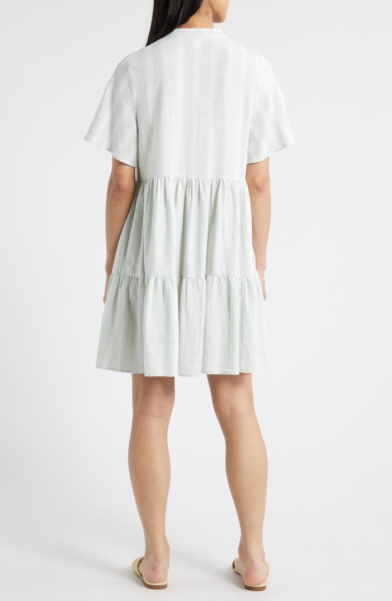Caslon<sup>®</sup> Easy Tiered Linen Blend Shift Dress, Alternate, color, 