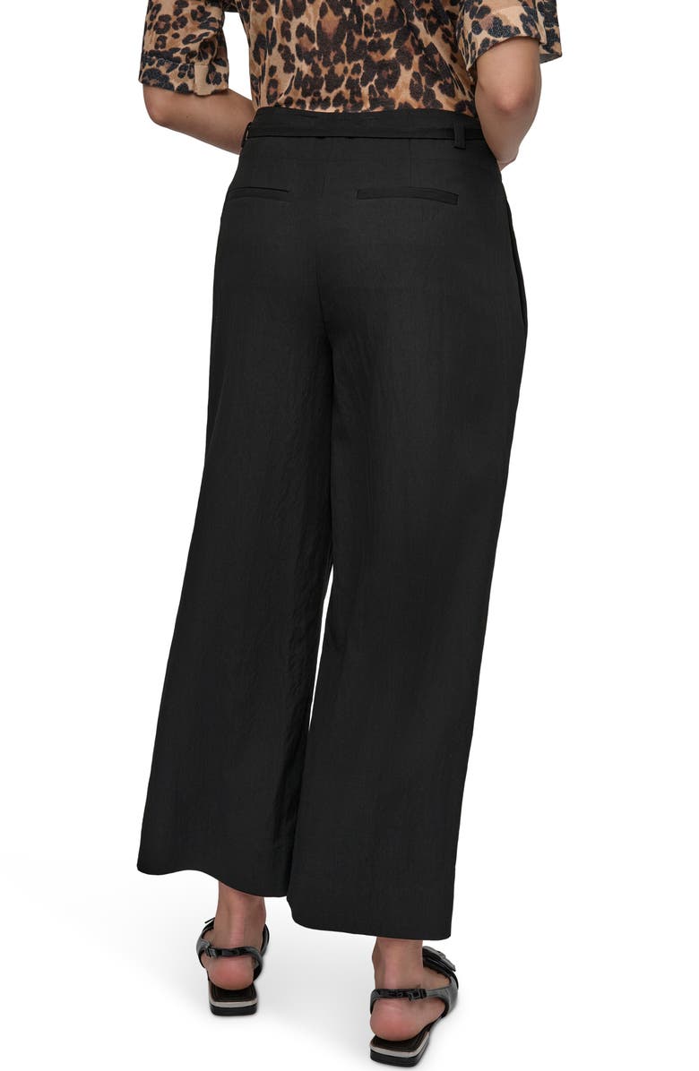 DKNY Tie Front Twill Pants, Alternate, color, 