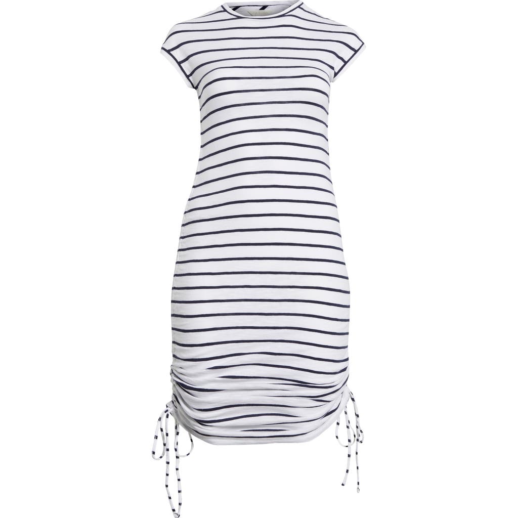 Caslonr Caslon(r) Ruched Cotton Midi T-shirt Dress In Multi