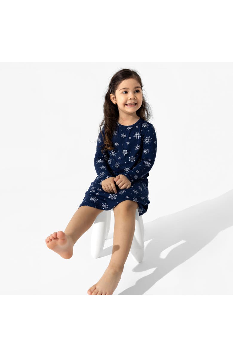 Bellabu Bear Kids' Snowflake Long Sleeve Dress, Alternate, color, Snowflake