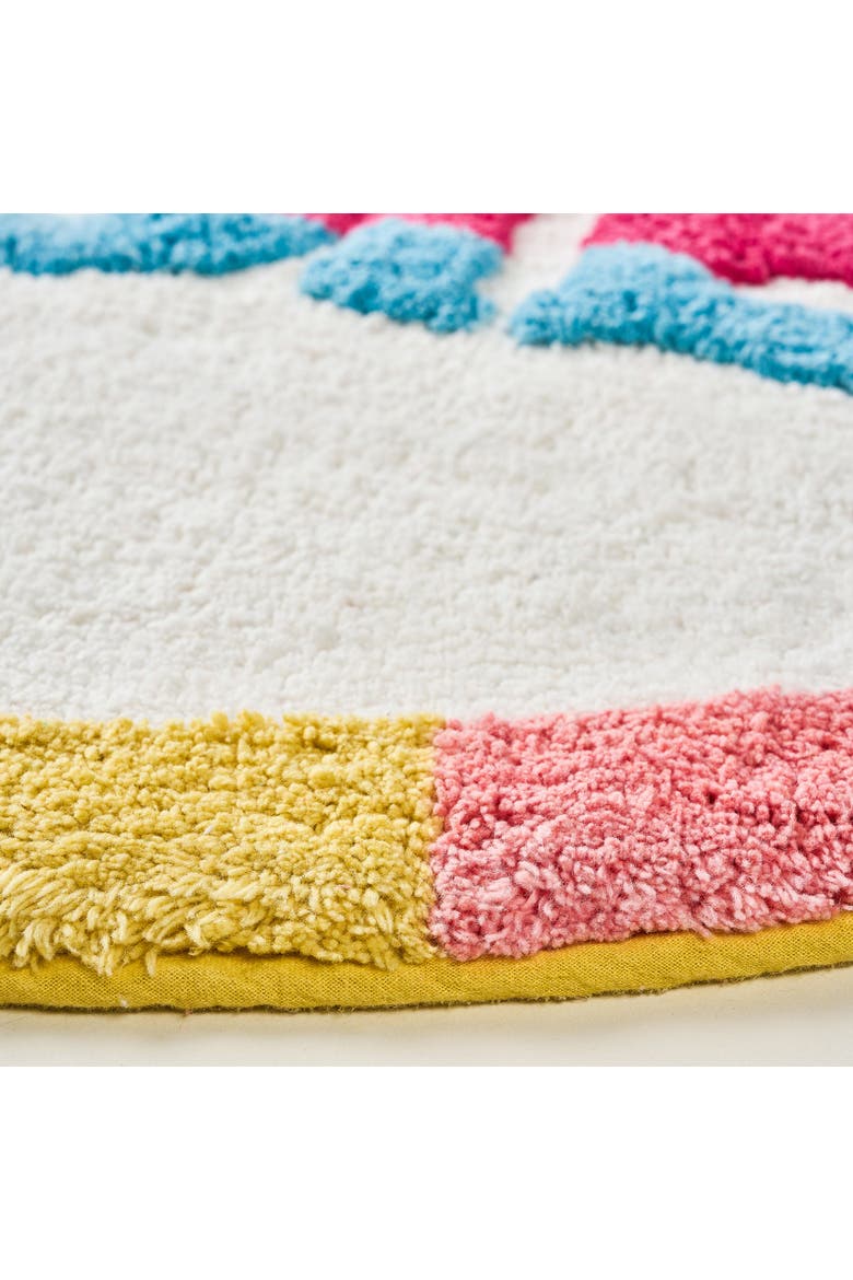 Punjab Petit 100% Cotton Bath Mat 27.5" Spa-Inspired, Alternate, color, Ivory