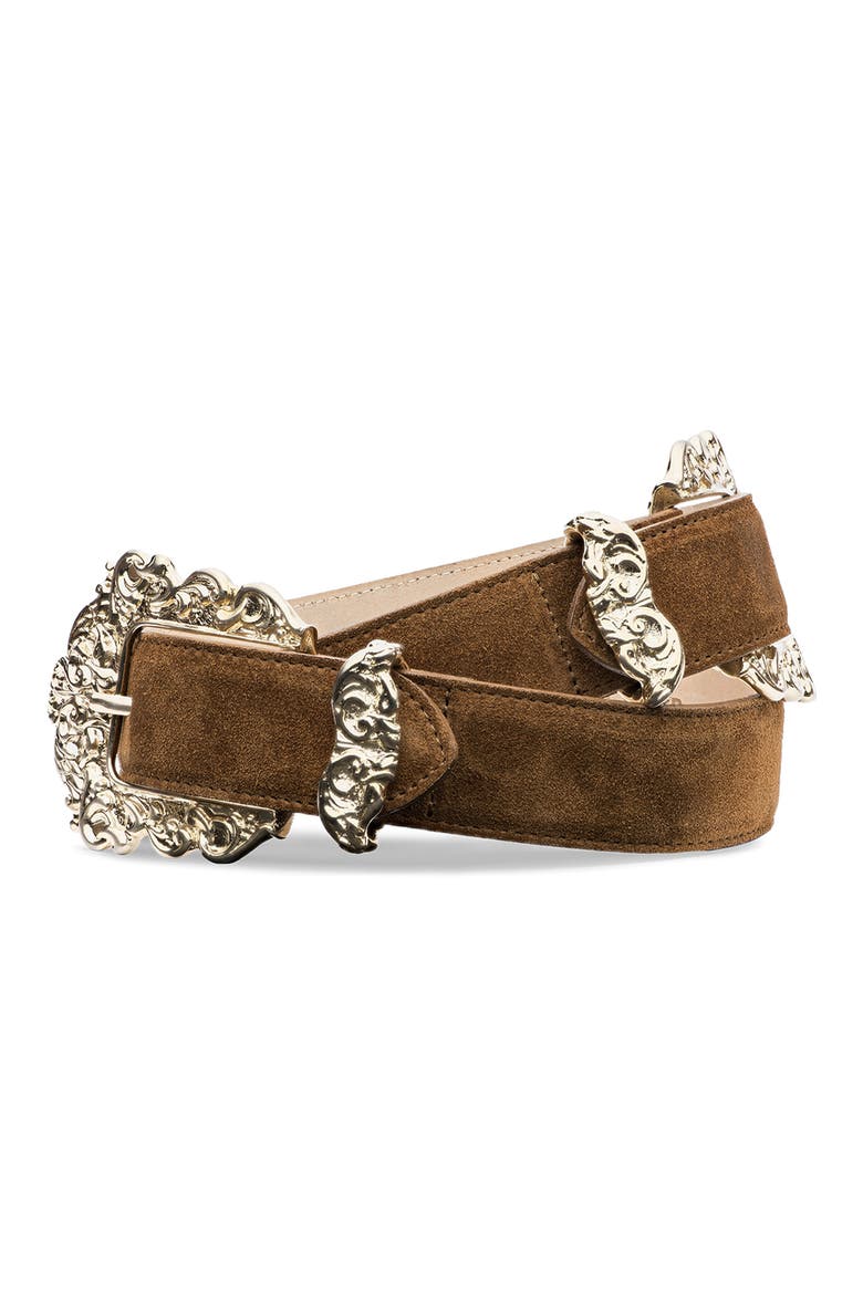 Chayenne Ornate Double Belt, Alternate, color, TOBACCO SUEDE