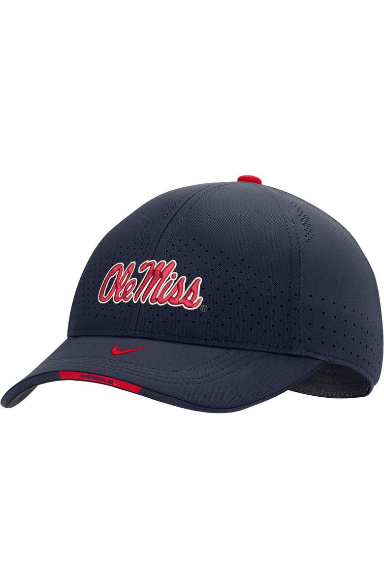 Nike Men's Nike Navy Ole Miss Rebels 2023 Sideline Legacy91 Performance Adjustable Hat, Main, color,