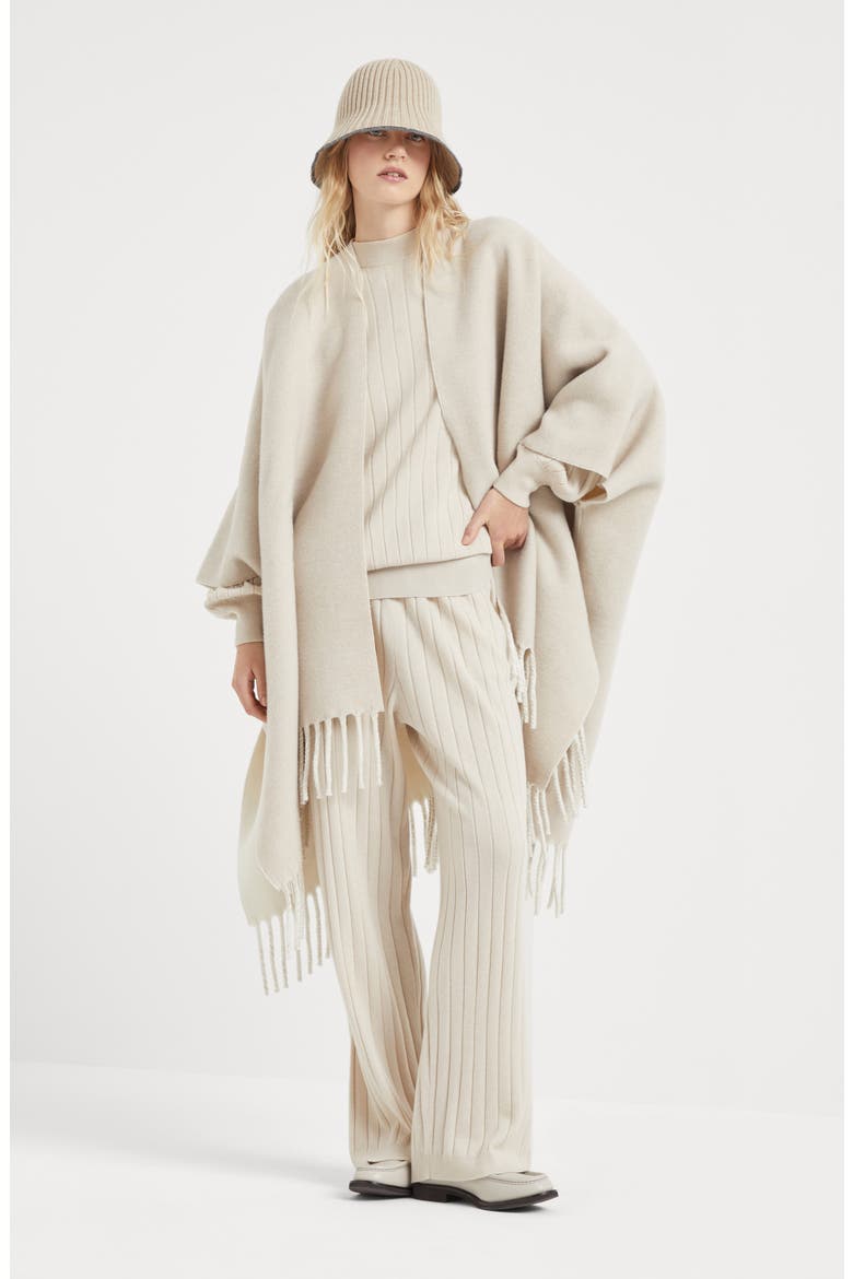 Cashmere knit trousers, Alternate, color, Beige