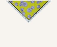 Lanvin Triangle Silk Scarf With Marguerite Motifs