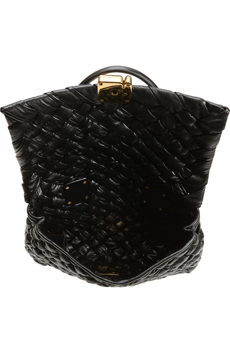 Bottega Veneta Small Rumple Plissé Intrecciato Leather Shoulder Bag, Alternate, color,
