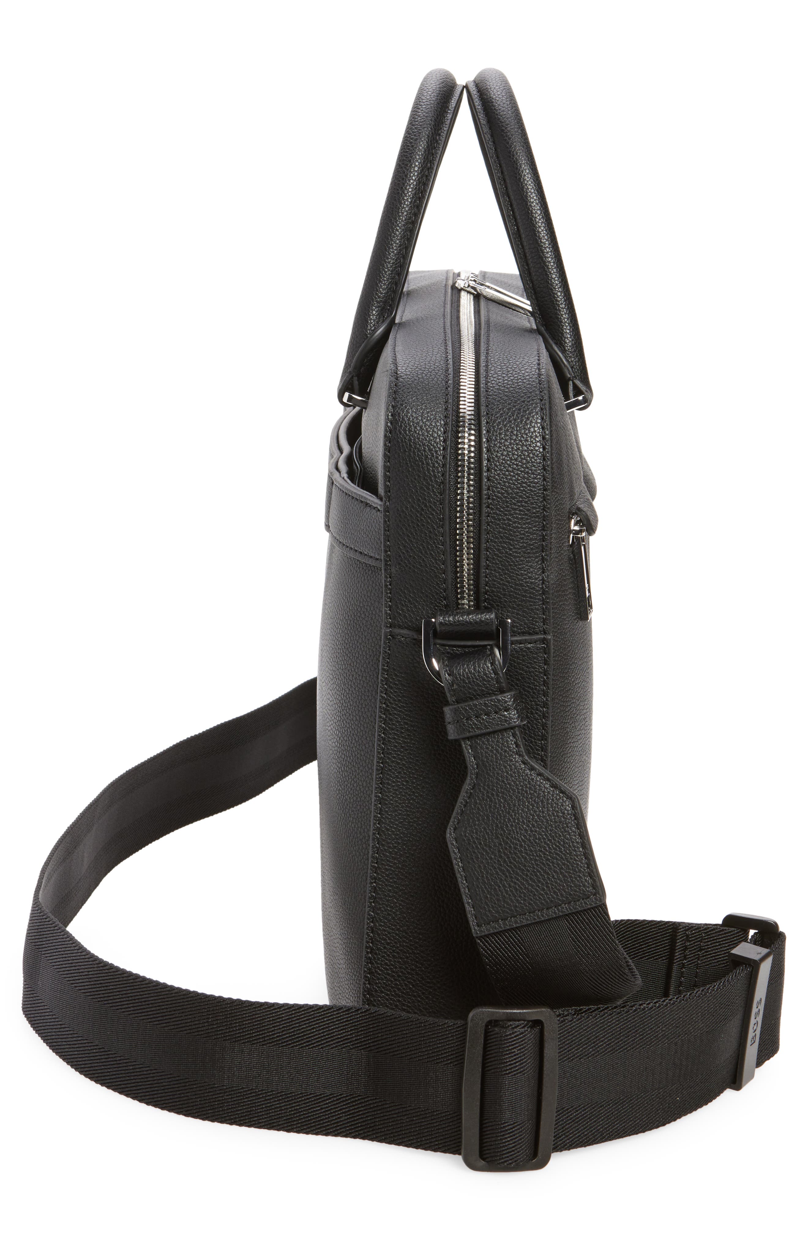 BOSS Ray Faux Leather Document Case, Alternate, color, Blk