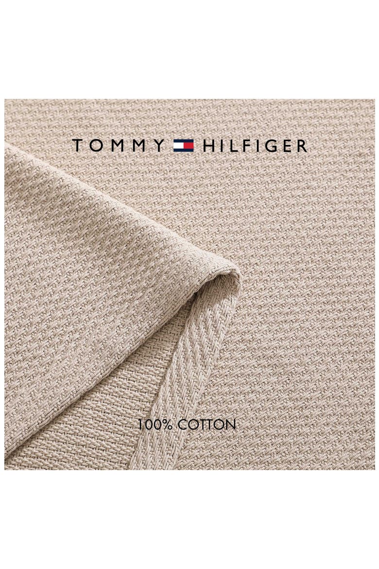 Cotton Piqué Throw Blanket, Alternate, color, BEIGE
