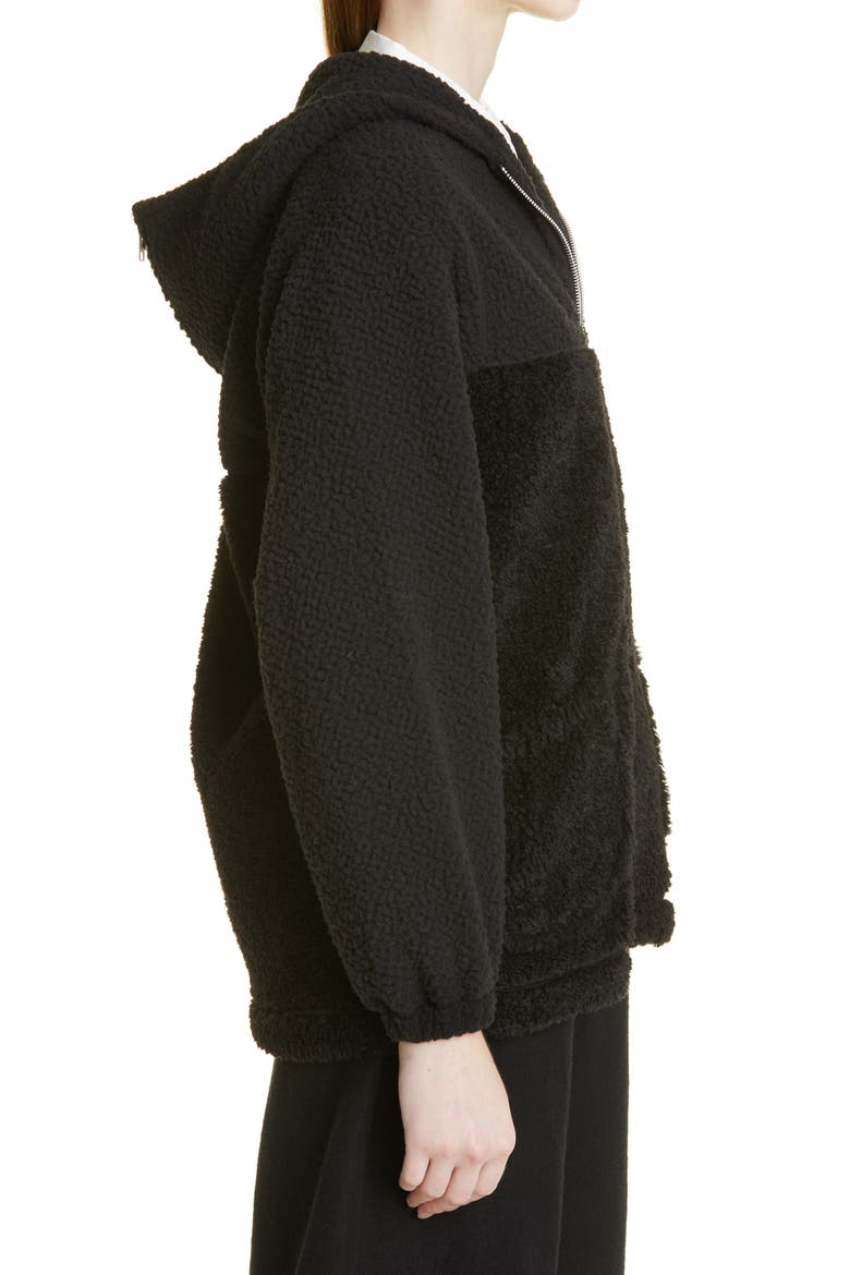 Fleece Hooded Jacket, Alternate, color, BLACK X BLACK