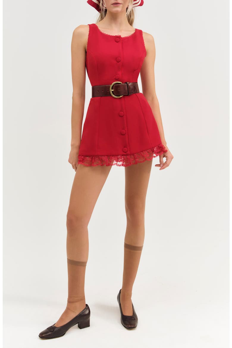 Sleeveless Minidress, Main, color, RED