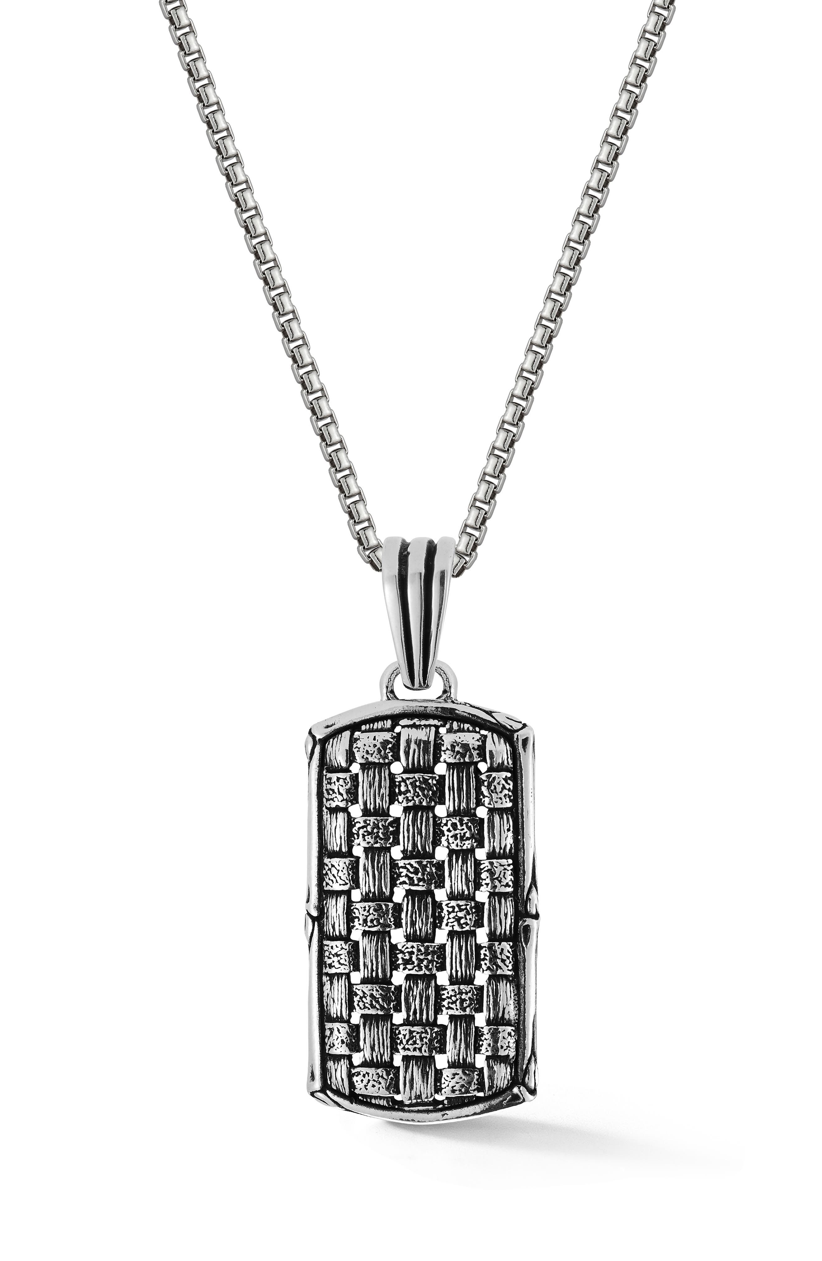Yield of Men Men's Weave Pendant Necklace