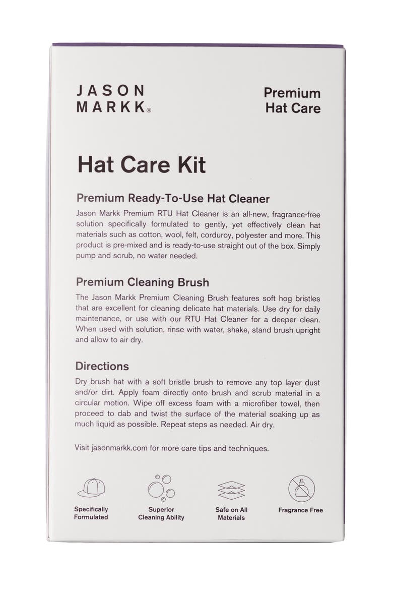 Hat Care 2-Piece Cleaning Kit, Alternate, color, WHITE