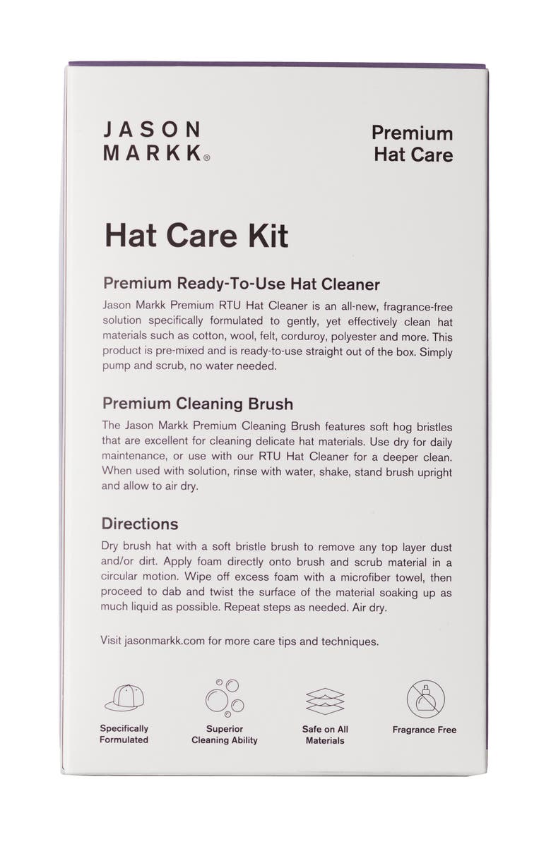 Jason Markk Hat Care 2-Piece Cleaning Kit, Alternate, color, White
