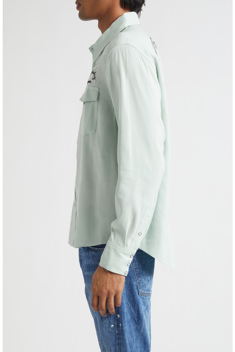 Four Corners Western Shirt, Alternate, color, LIGHT GREEN