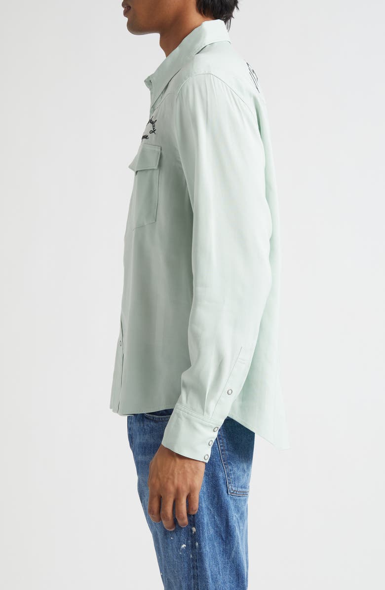 VISVIM Four Corners Western Shirt, Alternate, color, Light Green