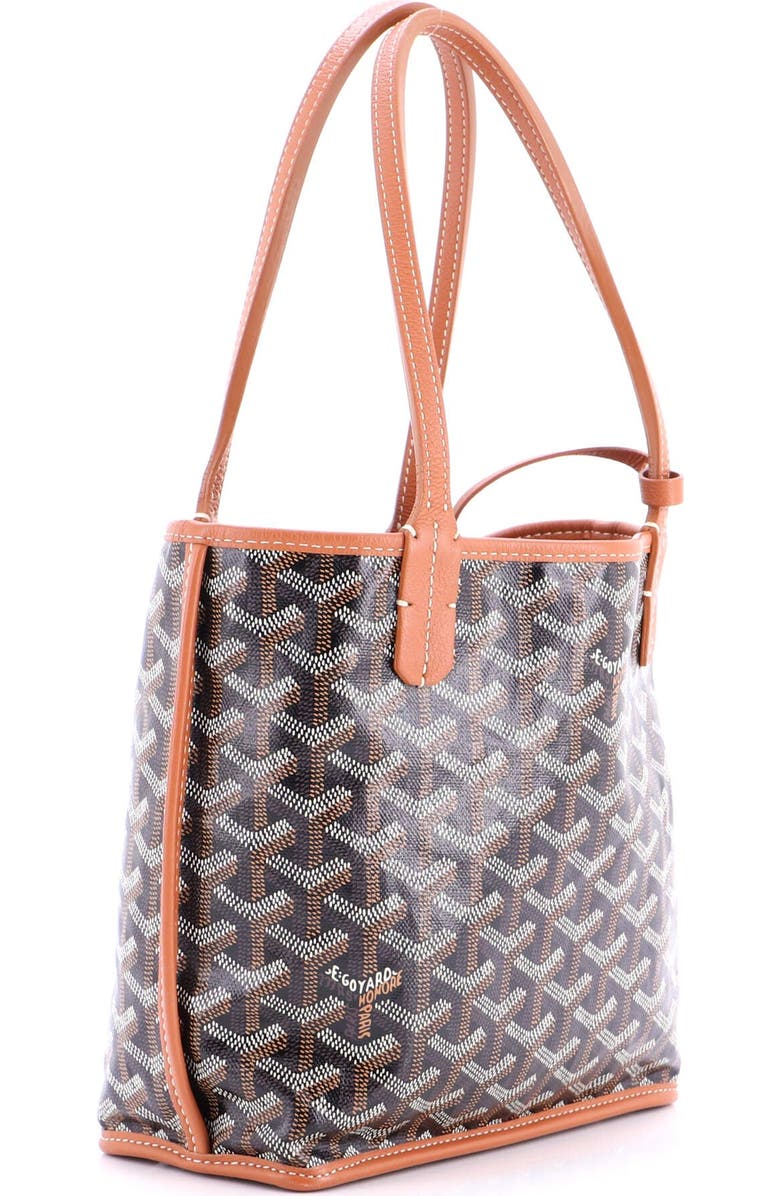 Pre-Owned Goyard Anjou Reversible Tote Coated Canvas Mini, Alternate, color, Brown
