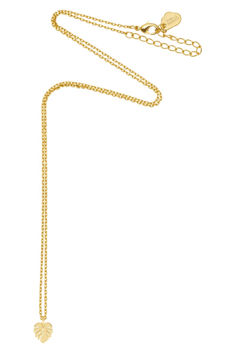 Monstera Leaf Pendant Necklace, Alternate, color, GOLD
