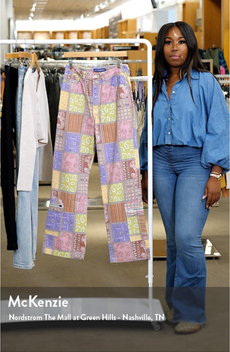 Y2K Patchwork Denim Cargo Pants, sales video thumbnail