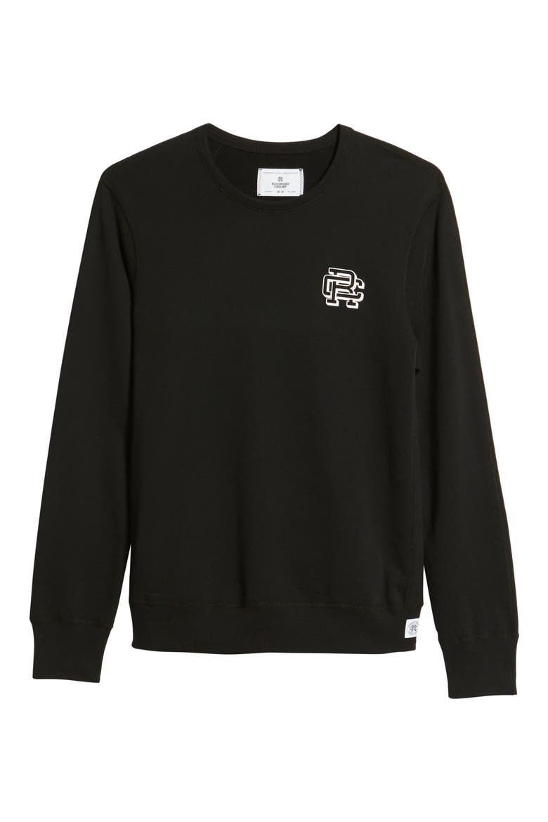 Lightweight Classic Fit Sweatshirt, Alternate, color, BLACK