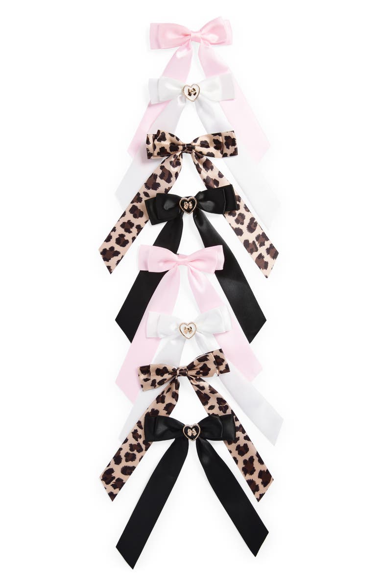 Capelli New York Kids' Assorted 8-Pack Bow Clips, Main, color, Pink Combo