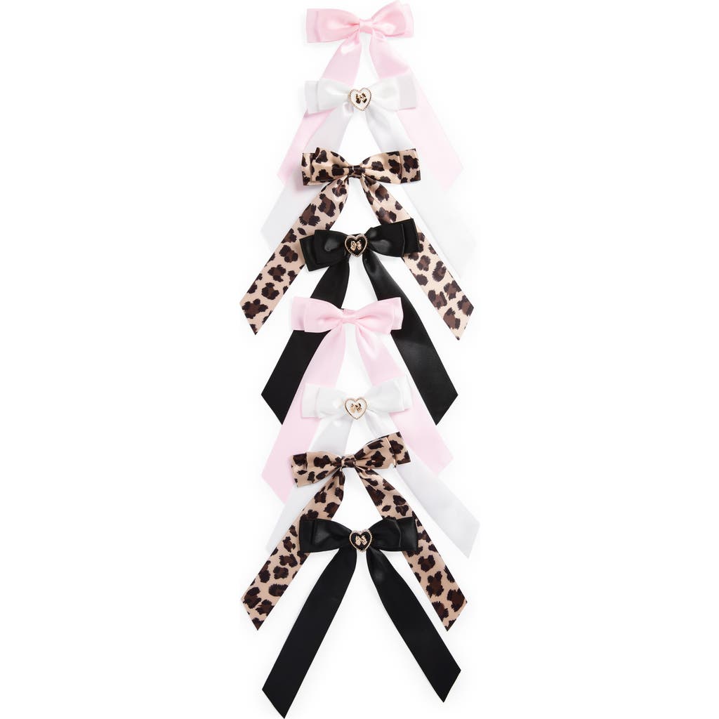 Capelli New York Kids' Assorted 8-pack Bow Clips In Pink
