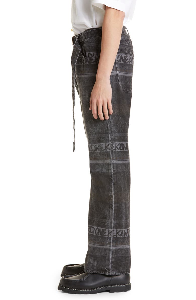 Sacai x Eric Haze Belted Jeans, Alternate, color,
