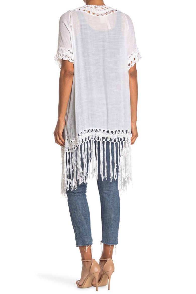 Mixed Media Fringe Trim Topper, Alternate, color, WHITE