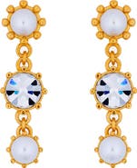 Oscar de la Renta Crystal Drop Earrings