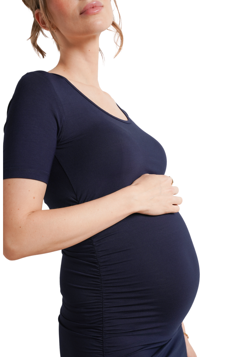Hugo Maternity Maxi Dress, Alternate, color, Dark Navy