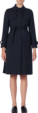SANDRO Trench coat with pleated inset