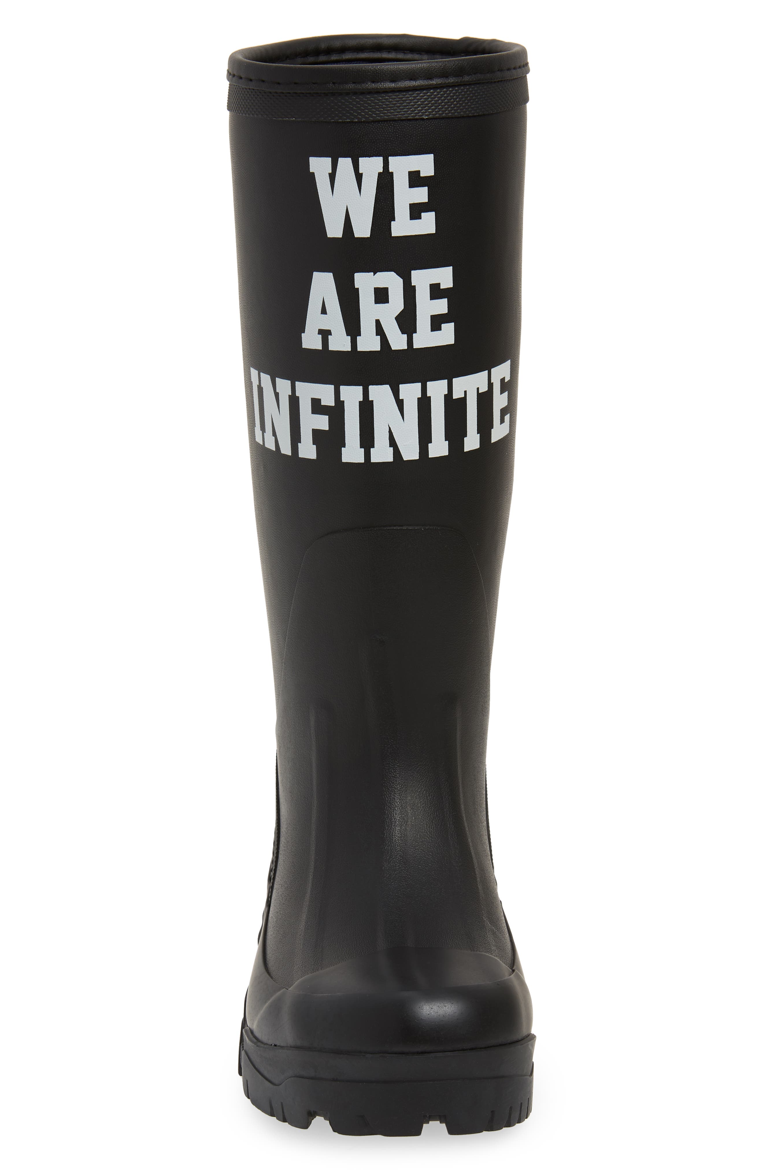 Undercover We Are Infinite Rubber Rain Boot, Alternate, color, 