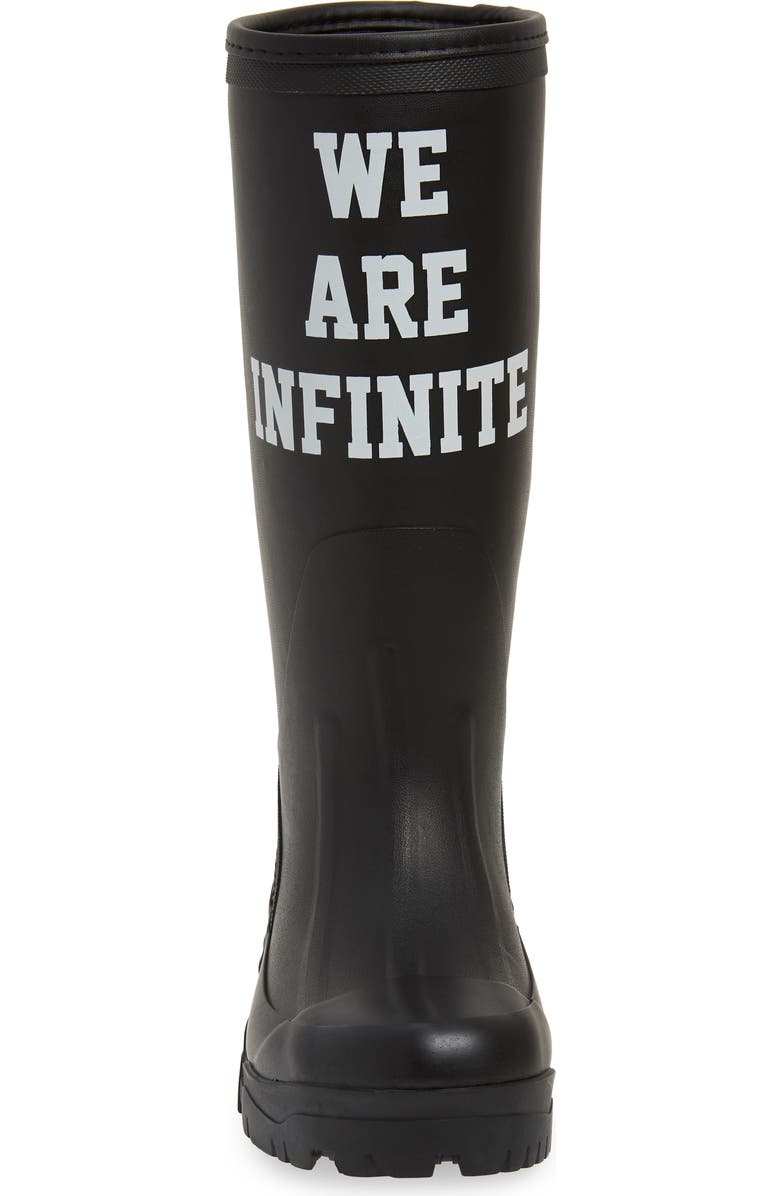 Undercover We Are Infinite Rubber Rain Boot, Alternate, color,