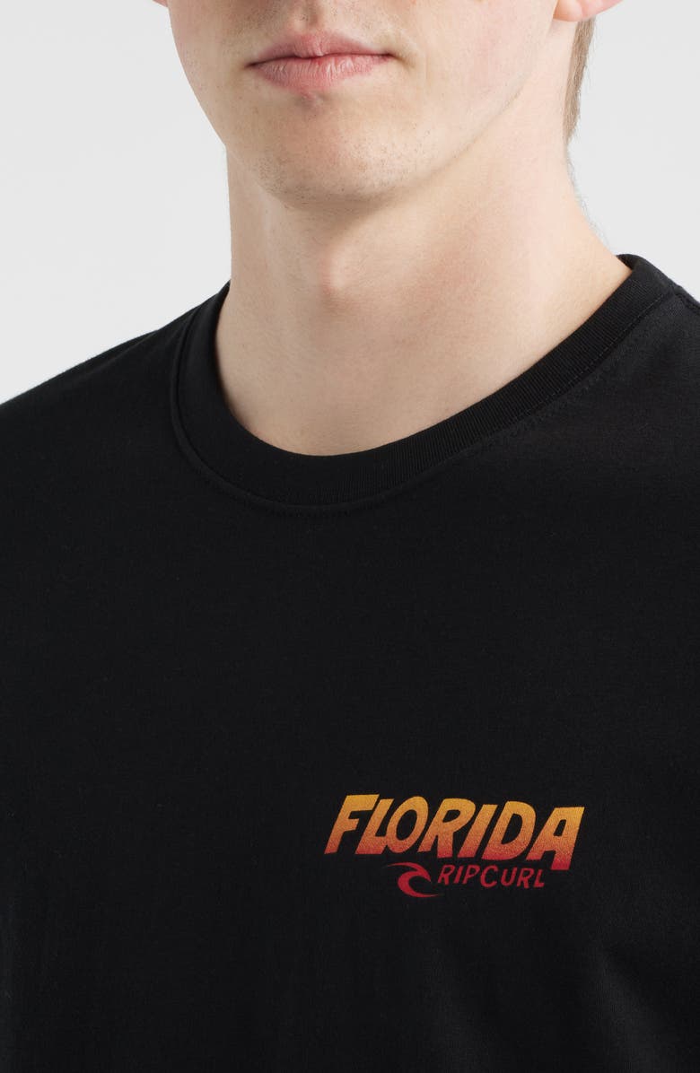 Rip Curl Desti Animals Cotton Graphic T-Shirt, Alternate, color, Black Florida