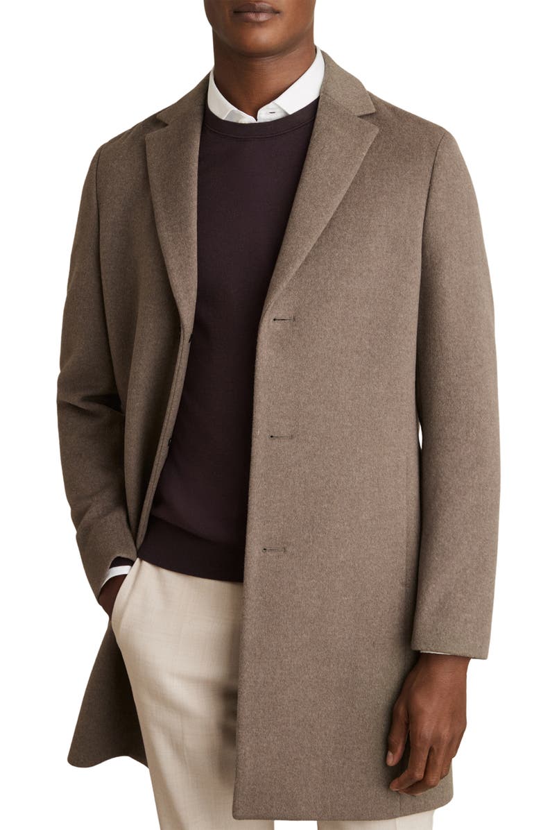 Reiss Clarke Overcoat, Main, color, Mouse Melange