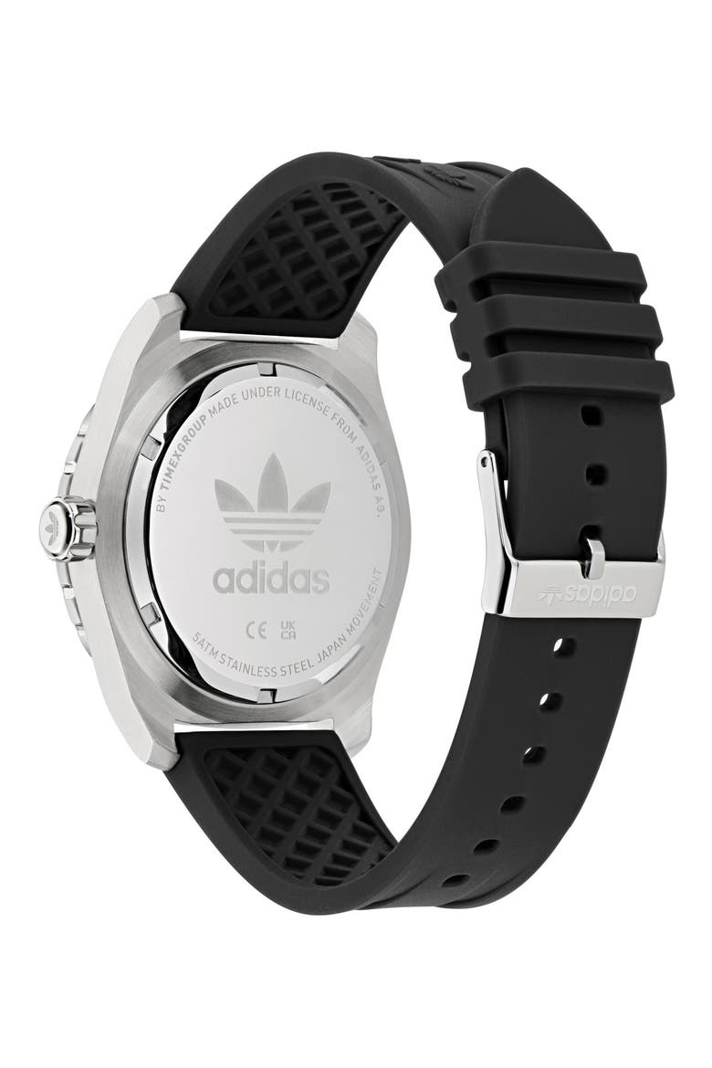 The Discoverer One Black Silicone Strap Watch, 44mm, Alternate, color, BLACK