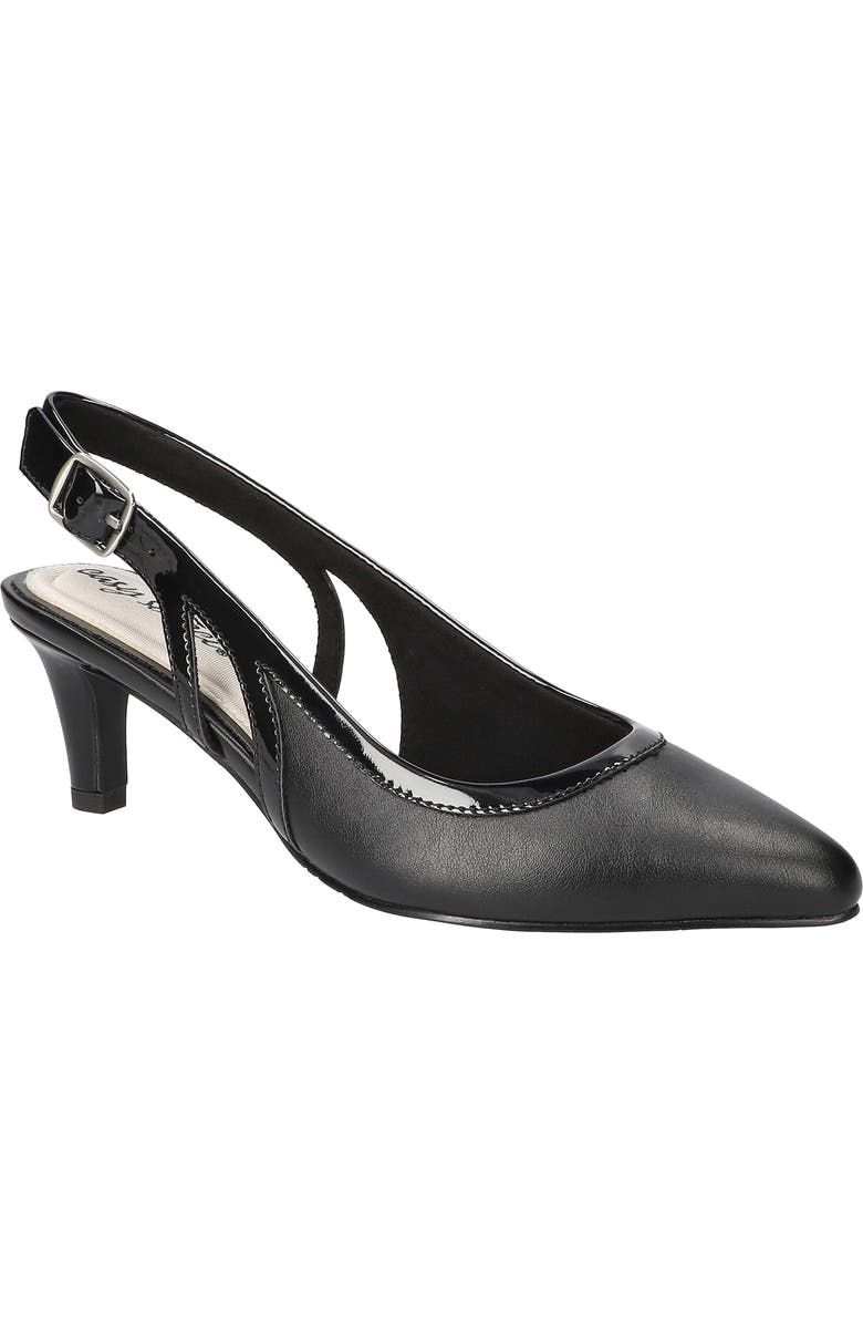 EASY STREET Glisten Kitten Heel Slingback Pump, Main, color, Black