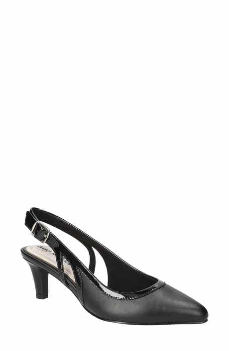 EASY STREET Glisten Kitten Heel Slingback Pump