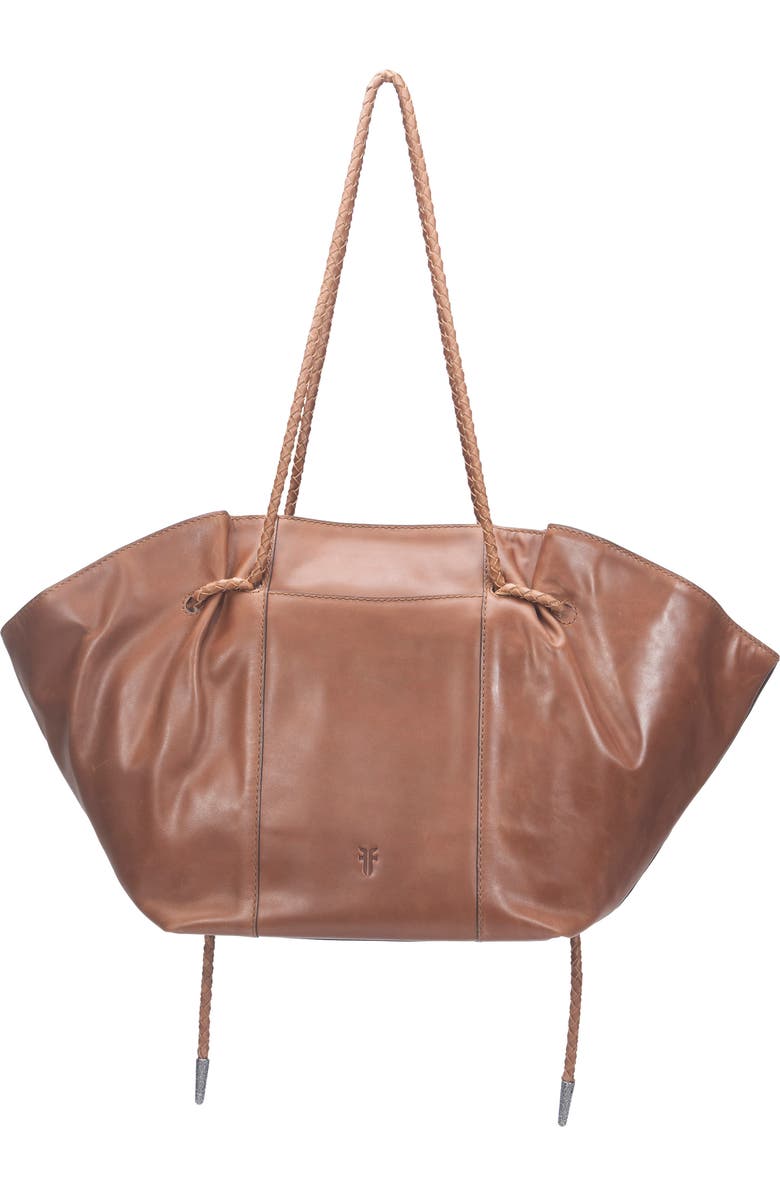 Frye Caroline Leather Shopper, Alternate, color, Cognac