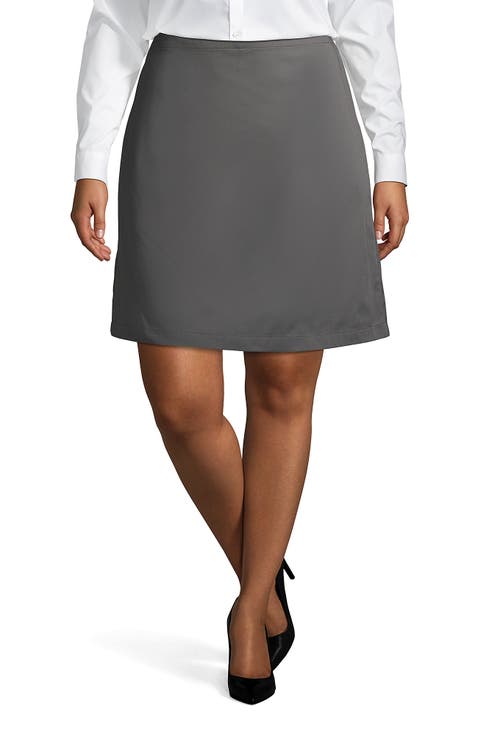 School Uniform  Plus Size Blend Chino Skort Top of Knee