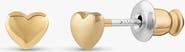 Bearfruit Jewelry 14k Gold Plated Mini Puffed Heart Stud Earrings Minimalist Love