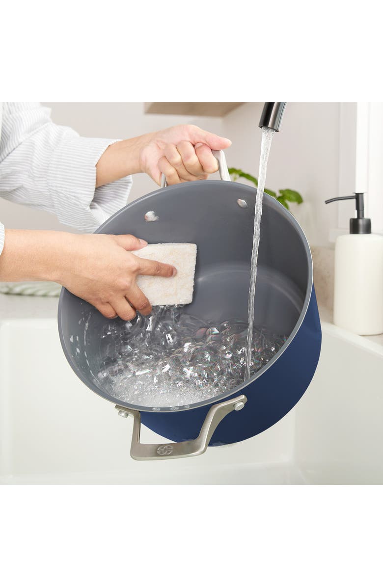 CALPHALON Premier Ceramic Nonstick 7-Quart Dutch Oven with Lid, Alternate, color, Blue