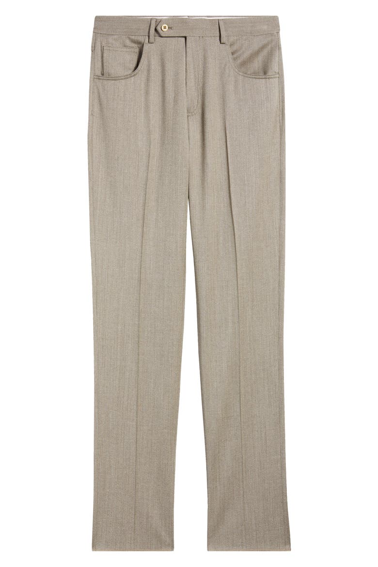 Parker Stretch Wool Trousers, Alternate, color, KHAKI