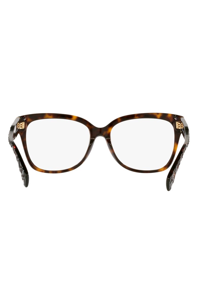 Michael Kors Palawan 54mm Square Optical Glasses, Alternate, color, Dk Tort