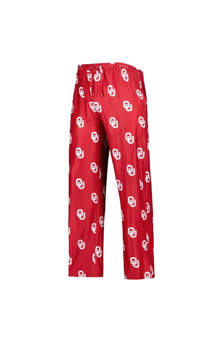 CONCEPTS SPORT Men's Concepts Sport Crimson Oklahoma Sooners Logo Flagship Allover Print Pants, Alternate, color, 