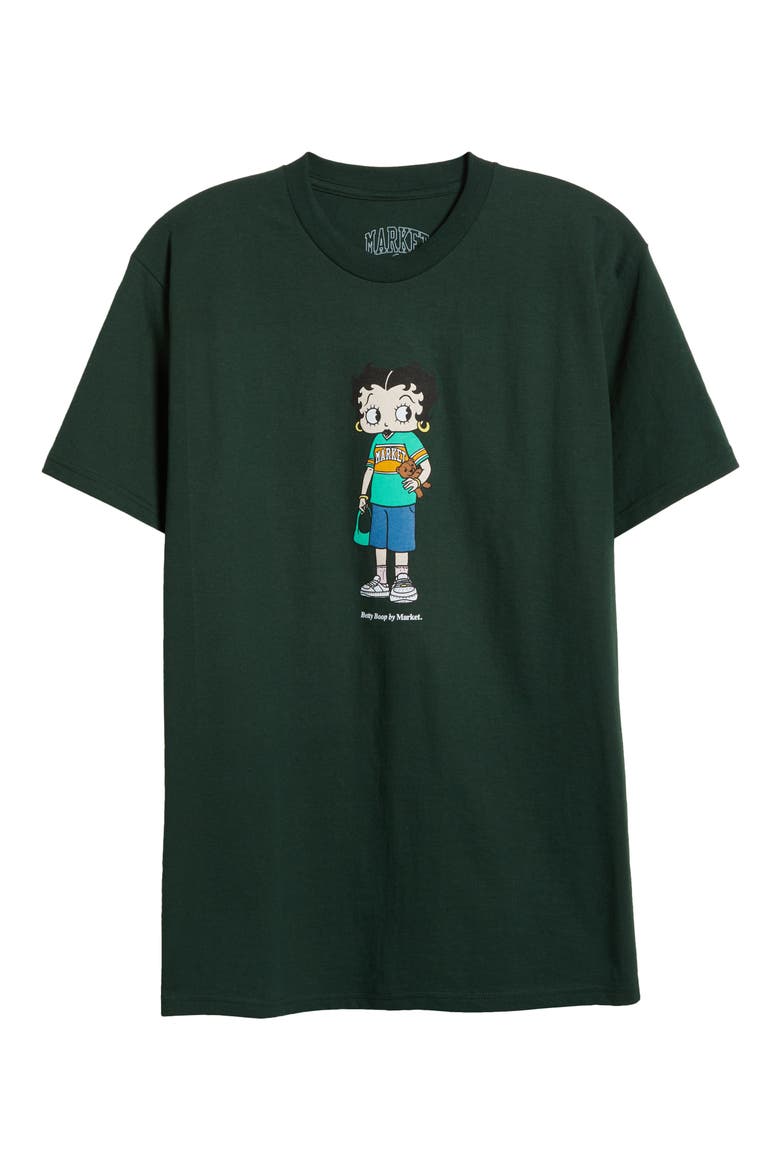 Betty Boop Casual Outfit Graphic T-Shirt, Alternate, color, ARMY GREEN
