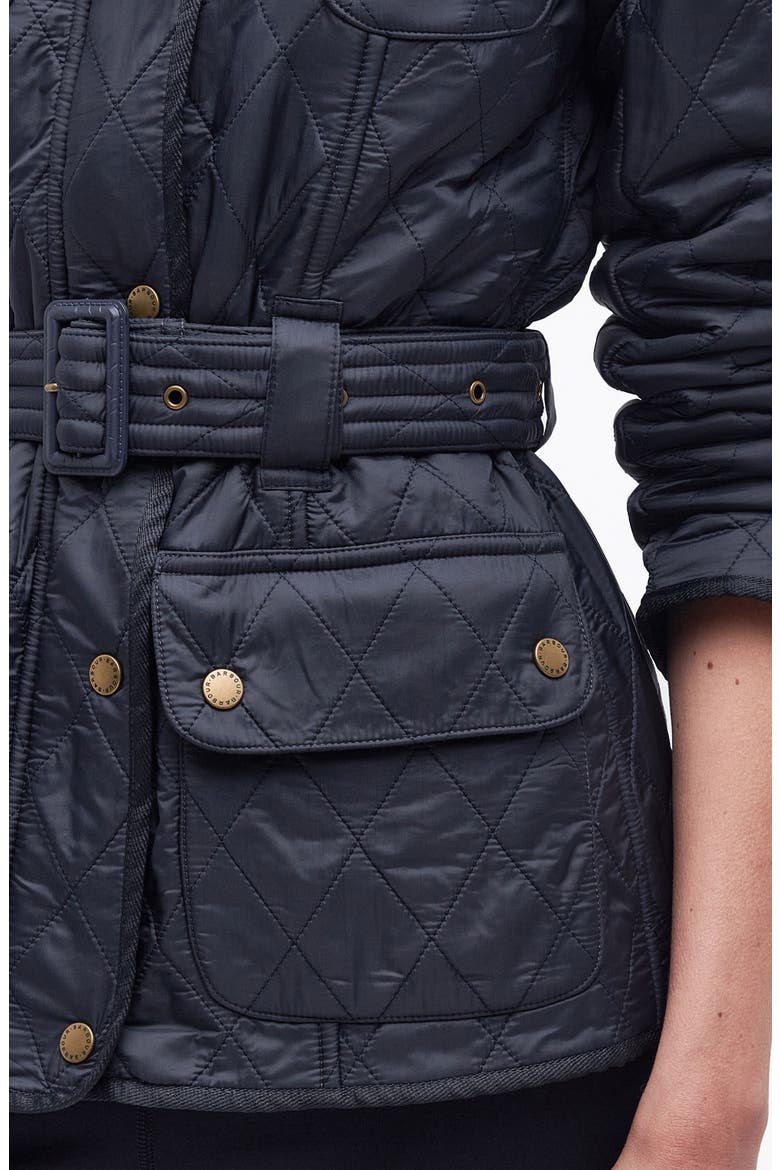 International Polarquilt Belted Jacket, Alternate, color, NAVY